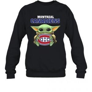 Baby Yoda Hug Montreal Canadiens  T-Shirt